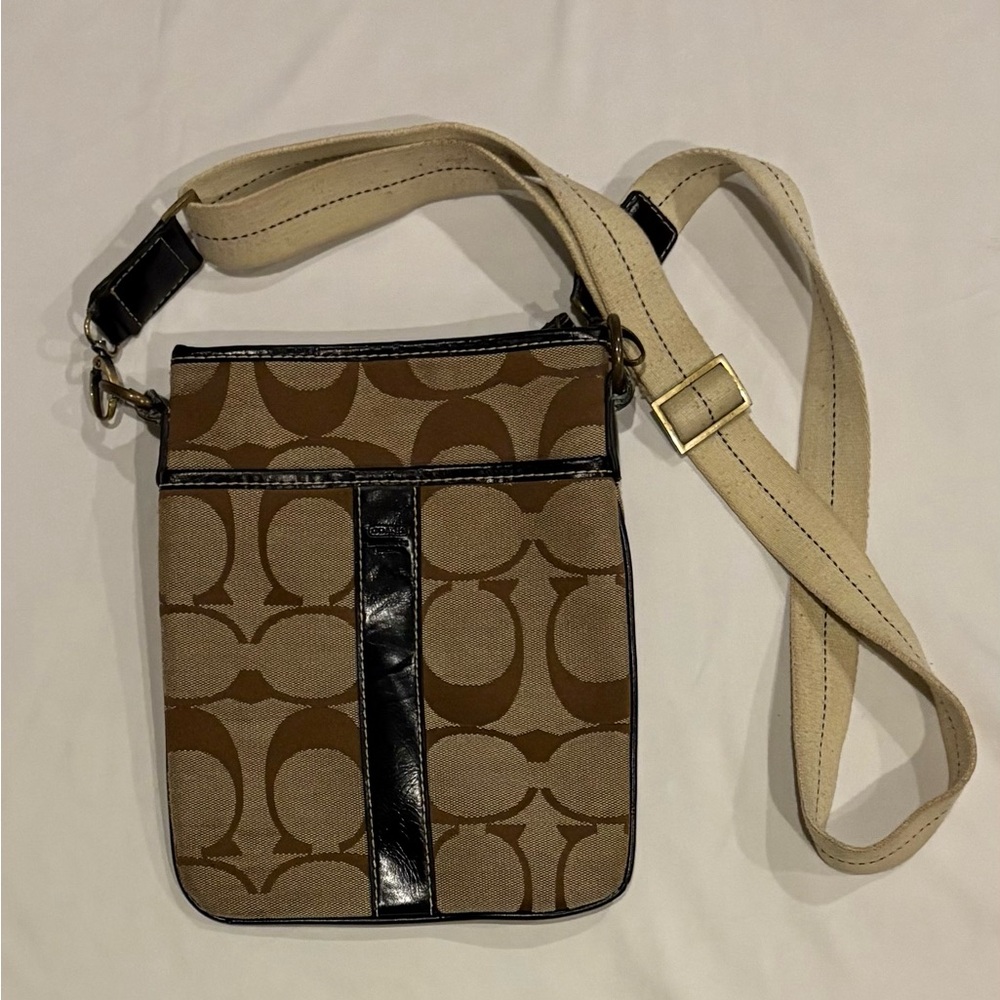 Coach Brown and Black Crossbody Bag